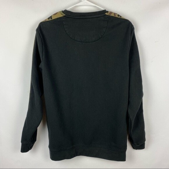 D&F Ricky Singh Sweater Adult Medium Black Camo Pullover Crewneck Sweater Mens - Picture 2 of 7